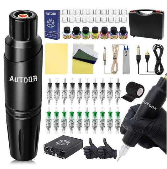 Tattoo Machine Kit - Autdor Cartridge Tattoo Kit Complete Tattoo Pen Kit Tattoo