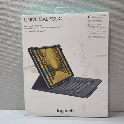 Logitech Universal Folio w/ keyboard 920-008667 iOS Android  9" - 10"