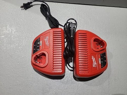 Two Milwaukee M12 Lithium-ion Battery Charger - Red (48-59-2401)