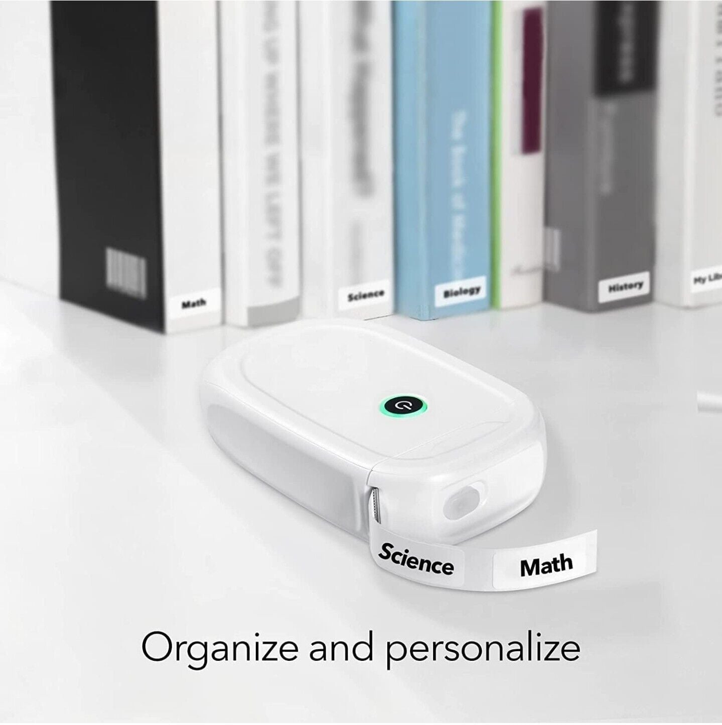 Dartwood Label Maker - Mini Portable Bluetooth Label Printer Machine (White)