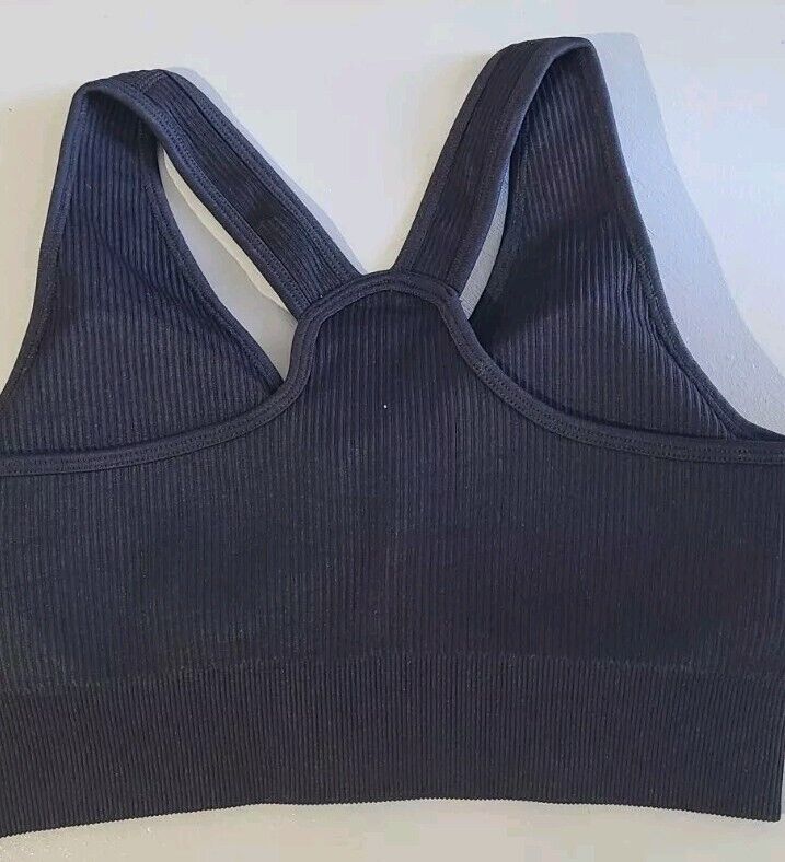 OQQ Women's 3 Piece Outfits Ribbed Seamless Exercise Scoop Neck Sports Bra...