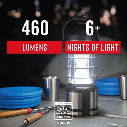 Coast EAL18 460 Lumen Dual Color LED Emergency Lantern, Smart Switch, Flashing Red Light, 50 Hours Runtime, Gray